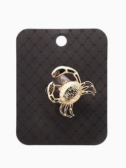 Кольцо "Краб", безразмерное, цвет золото