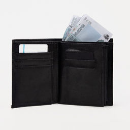 Портмоне мужское без застёжки, 2 в 1, для автодокументов, для купюр, для карт, для монет, цвет чёрный - Simaland фото 7