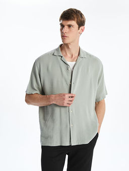 Regular Fit K?sa Kollu M?slin Erkek G?mlek