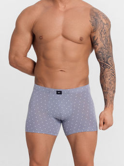 Цена за 2 штуки! Трусы боксеры мужские с принтом треугольники на сизом 411220