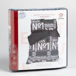 Постельное бельё евро Этель Super man, бязь