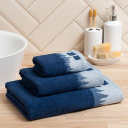 Полотенце махровое Love Life Winter dream 50*90 см, синий, 100% хл, 400 гр/м2