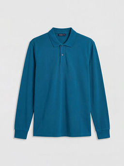 Polo Yaka Uzun Kollu Pike Erkek Ti??rt