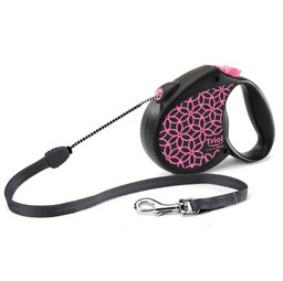 Рулетка Триол Flexi Life Geometry Pink S 5м до 12кг, трос 11111045