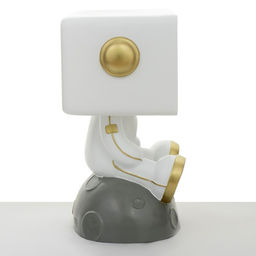 Лампа настольная «Космик», светодиодная, 3Д, ночник, USB, серая, 35×25×47 см