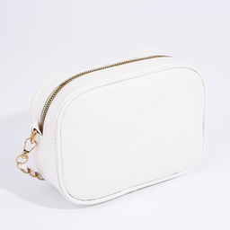 Сумка женская кросс-боди на молнии, 21×7×14 см, белая