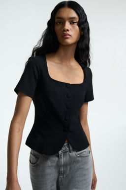Top con botonadura frontal - H&m фото 4
