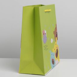 Цена за 5 шт. Пакет подарочный, упаковка, «Три медведя», 20 х 20 х 8 см