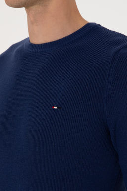 Erkek Slim Fit Bisiklet Yaka _ndigo Basic Kazak - U.s. polo assn фото 7