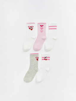 Desenli K?z ?ocuk Soket ?orap 5li