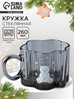 Кружка стеклянная новогодняя «С Новым годом!», 260 мл
