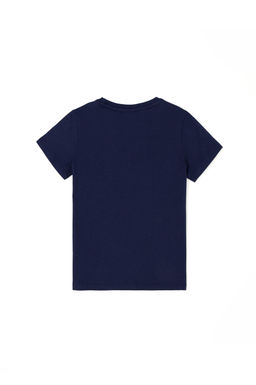 Футболка U.S. Polo Assn для мальчиков из хлопка темно-синяя  фото 5