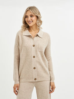 кардиган женский бежевый из шерсти - Glenfield фото 6