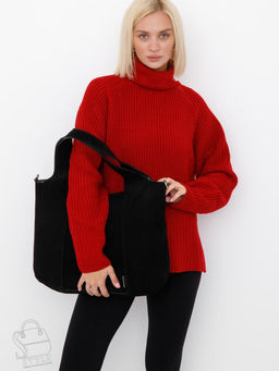 Сумка женская кожаная 91166MSS black Velina Fabbiano-Safenta