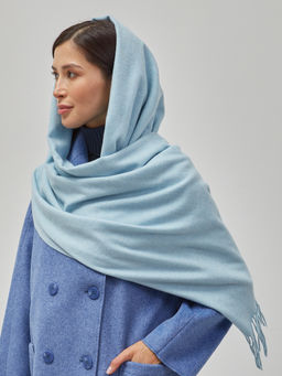 В составе шерсть и кашемир! теплый двусторонний палантин - Tantino фото 6