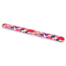 Dewal Beauty Пилка для ногтей прямая 9102747, розы 180/180 грит, 18 см  фото 2