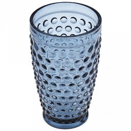 Сидней Стакан стеклянный 450мл, д8,3см, h14,5см, рельефное, цветное стекло, цвет - сапфировый (Китай) Цена указана за штуку. В коробке 6 штук.