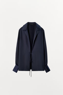 SATIN SHIRT WITH BOW - Zara фото 20