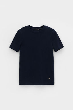 Футболка женская Very Neat ЕВТ 3187 индиго из хлопка  фото 5