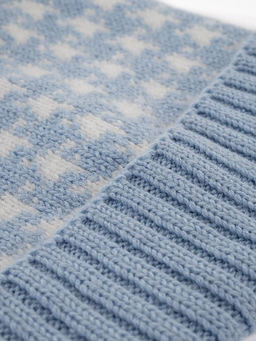 Шапка жен. шерсть+анг+нейл LB-J44008 l.blue/white - Labbra фото 11