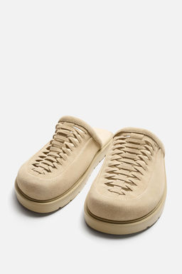 BRAIDED LEATHER CLOGS - Zara фото 5