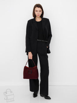 Сумка женская кожаная 2400YF angola red Polina&Eiterou в Новосибирске