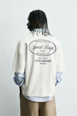 CONTRAST PRINT T-SHIRT - Zara фото 3