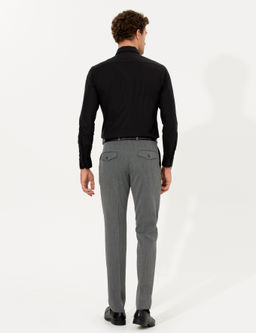 Серые зауженные брюки из ткани - Cacharel фото 11