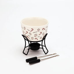 Фондю новогоднее керамическое «Счастья», 2 шпажки