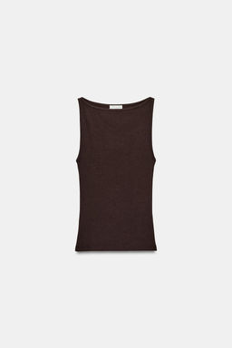 CAMISETA MINIMAL MANGA SISA / Chocolate