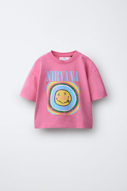 CAMISETA ESTAMPADO NIRVANA ® / Rosa