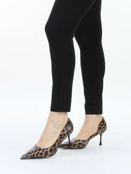 06-808A-6PC BLACK/LEOPARD Туфли женские (натуральная кожа)