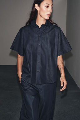 ZW COLLECTION DENIM SHIRT - Zara фото 3