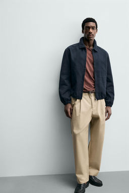 CAZADORA REGULAR FIT ALGOD?N LAVADO / Marino - Zara фото 5