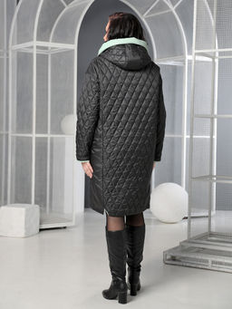 25117 Плащ утепл. черный - Dizzyway фото 4