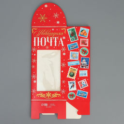 Цена за 5 шт. Коробка складная «Новогодняя почта», 9×19×6 см