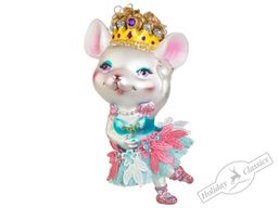 Мышь Королева бала (стекло) 6,5х12,5 см - Holiday classics фото 4