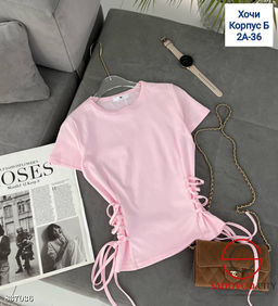 Футболка женская однотонная - Bruno фото 3