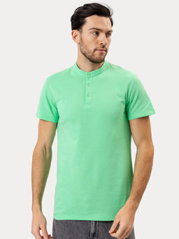 Джемпер-поло хлопковый в салатовом цвете тропики 111697 - Mark formelle фото 2