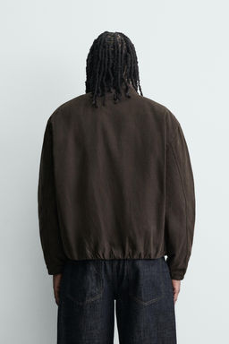 CROPPED FIT JACKET WITH FIREMAN CLASP - Zara фото 12