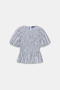 STRIPED SMOCKED TOP - Zara фото 6