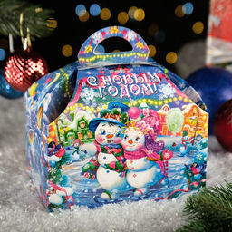 Цена за 10 шт. Подарочная коробка Зимняя Фантазия, 18,5 x 12,5 x 19 см