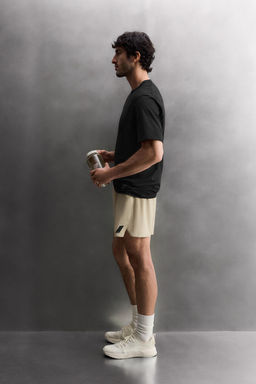 CAMISETA T?CNICA MEZCLA ALGOD?N / Negro - Zara фото 4