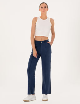 Lacivert Loose Fit Modal Kar___ml_ E_ofman Alt_