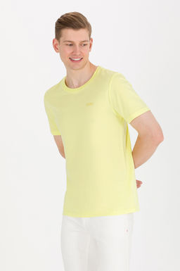 U. S. Polo Assn Мужская светло-желтая базовая футболка с круглым вырезом - U.s. polo assn фото 2