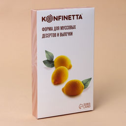 Форма для муссовых десертов и выпечки KONFINETTA Лимоны, силикон, 29?17?3 см, 15 ячеек (5,5?4 см), цвет белый  фото 8
