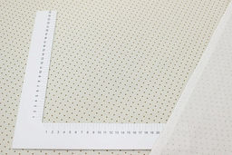 Бязь Очень мелкий темный горох (2мм) на св.бежево-молочном, ш.1.5м, хлопок-100%, 138гр/м.кв - Купава фото 5