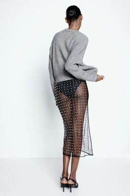 Cardigan en punto de canale con cuentas - H&m фото 4