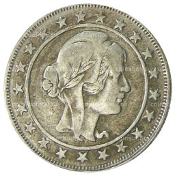 Монета 2000 рейс 1929 года Бразилия