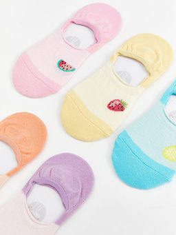 Desenli K?z ?ocuk Babet ?orap 5li